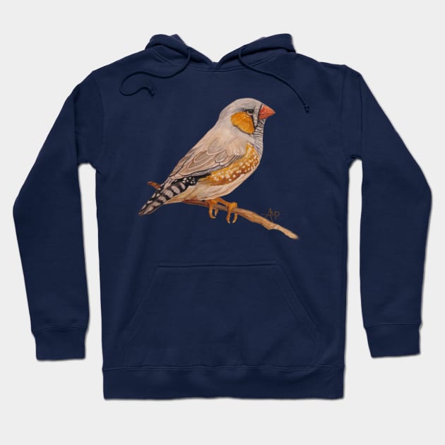 Zebra Finch Hoodie by ampomata